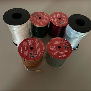 Partial spools of curling ribbons